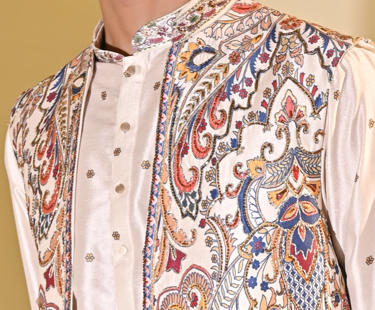 Elegant Off-White Indo-Western - Traditional Indian Attire
