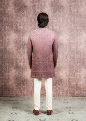 Ombre effect indowestern with embroidery