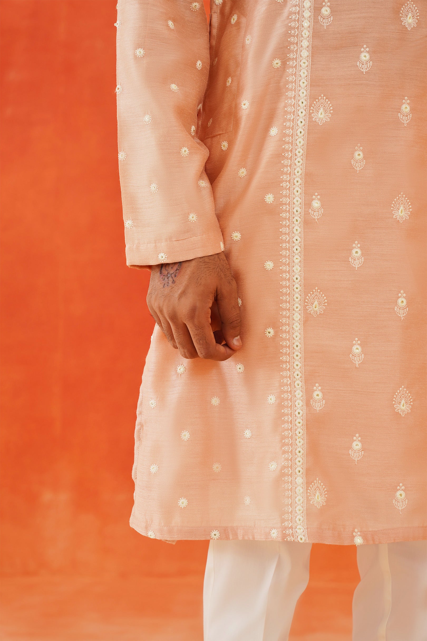 Elegant Pink Embroidered Kurta - Perfect for Festive Occasions
