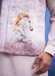 Pink Horse Nehru Jacket