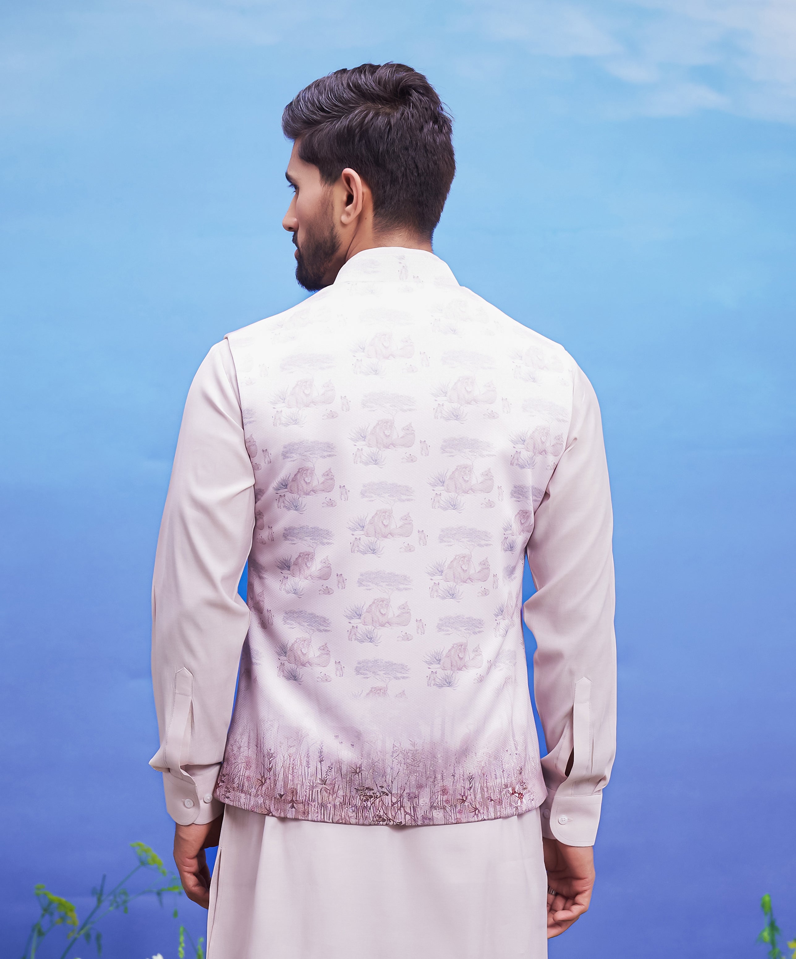 Pink Horse Nehru Jacket