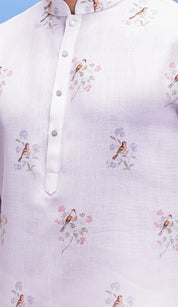 Pink Linen Kurta Sets
