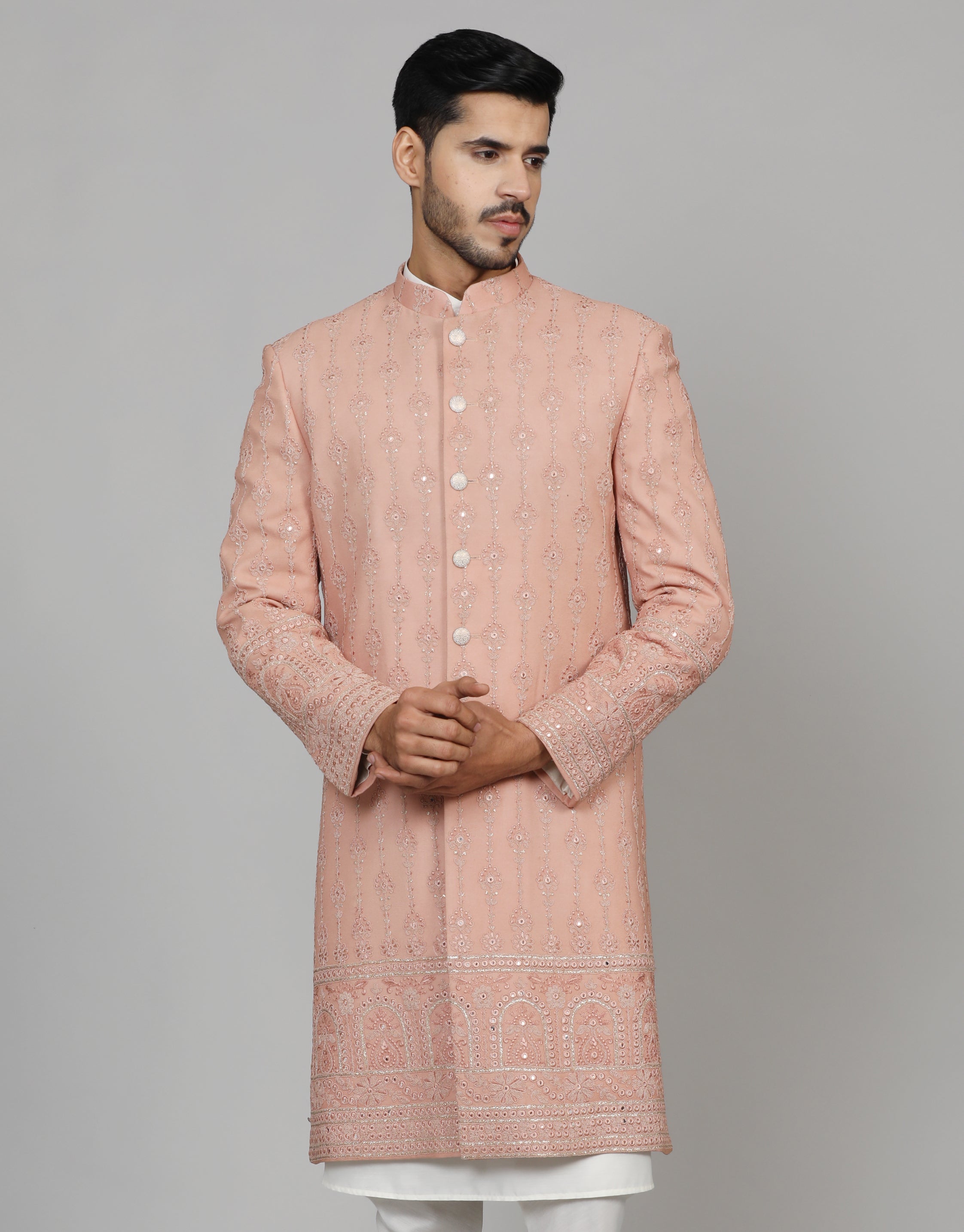 Trendy Pink Indo-Western with Mirror Work - Modern Indian Fashion
