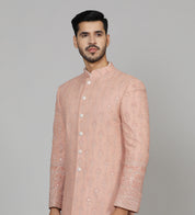 Stylish Pink Indo-Western with Intricate Mirror Work - Perfect for Weddings and Parties
