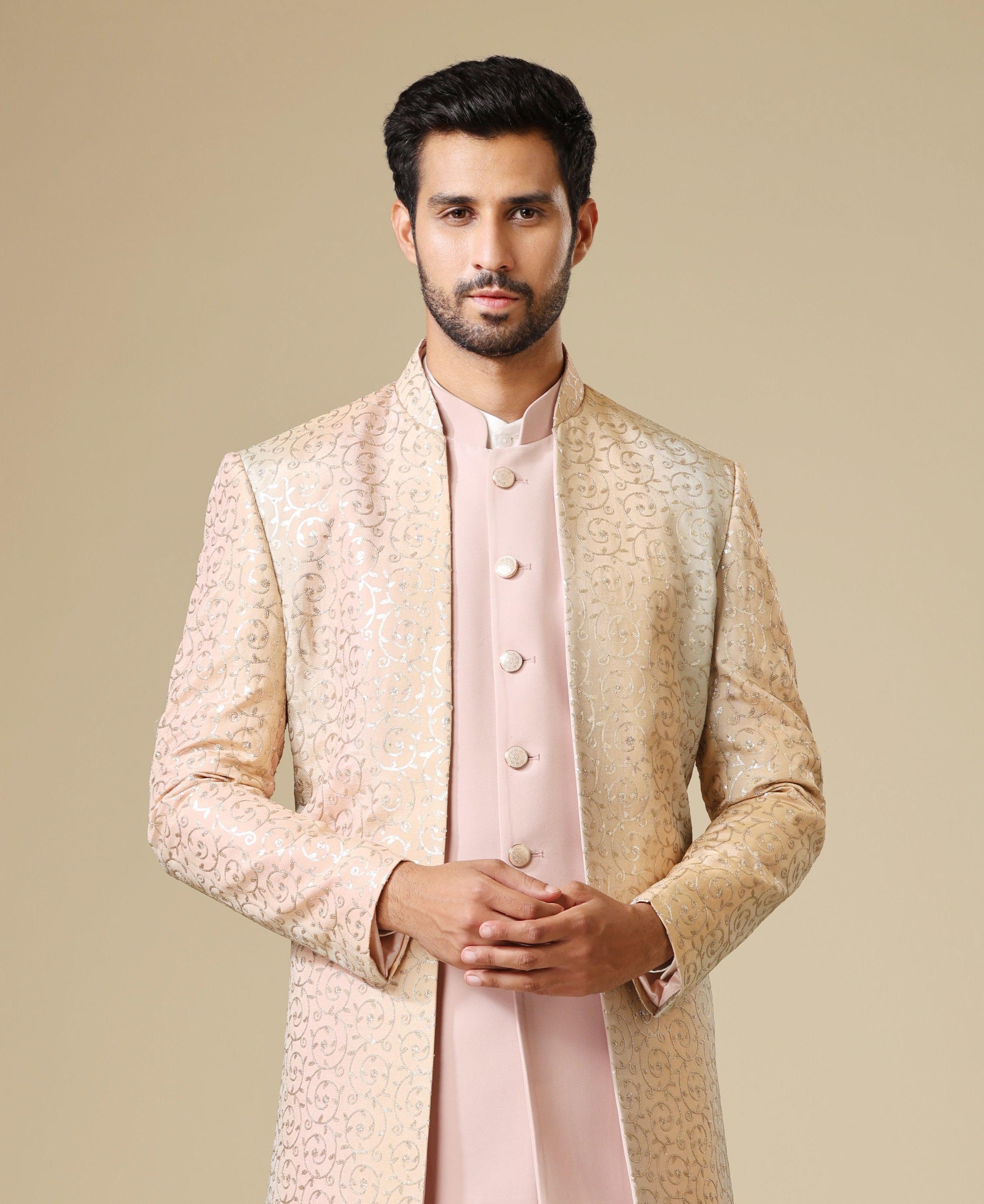 Trendy Pink Indo-Western with Sequins - Modern Indian Fashion
