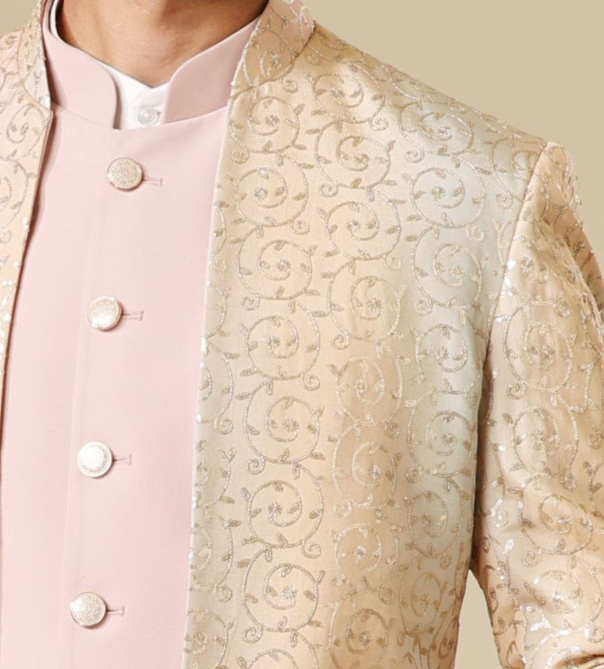 Stylish Pink Indo-Western with Sparkling Sequins - Perfect for Weddings and Parties
