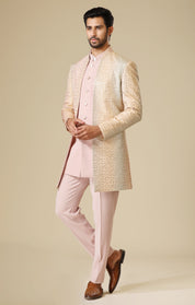 Pink Indo-Western with Sequins - A Glamorous Fusion
