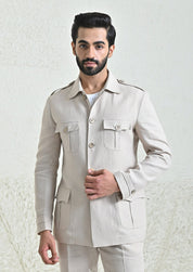 Stylish Beige Linen Co-ord Set - Perfect for Casual and Semi-Formal Occasions
