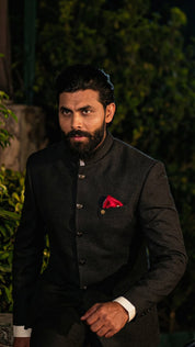 Ravindra Jadeja: Signature Black Bandhgala