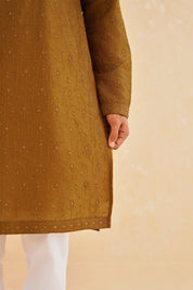 Versatile Rust-Colored Embroidered Kurta Set, Suitable for Various Occasions
