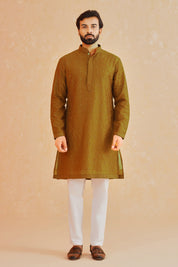 Luxurious Rust-Colored Embroidered Kurta Set, Perfect for Festive Occasions
