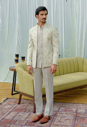 Sea green Heavily Embroidered Bandhgala suits