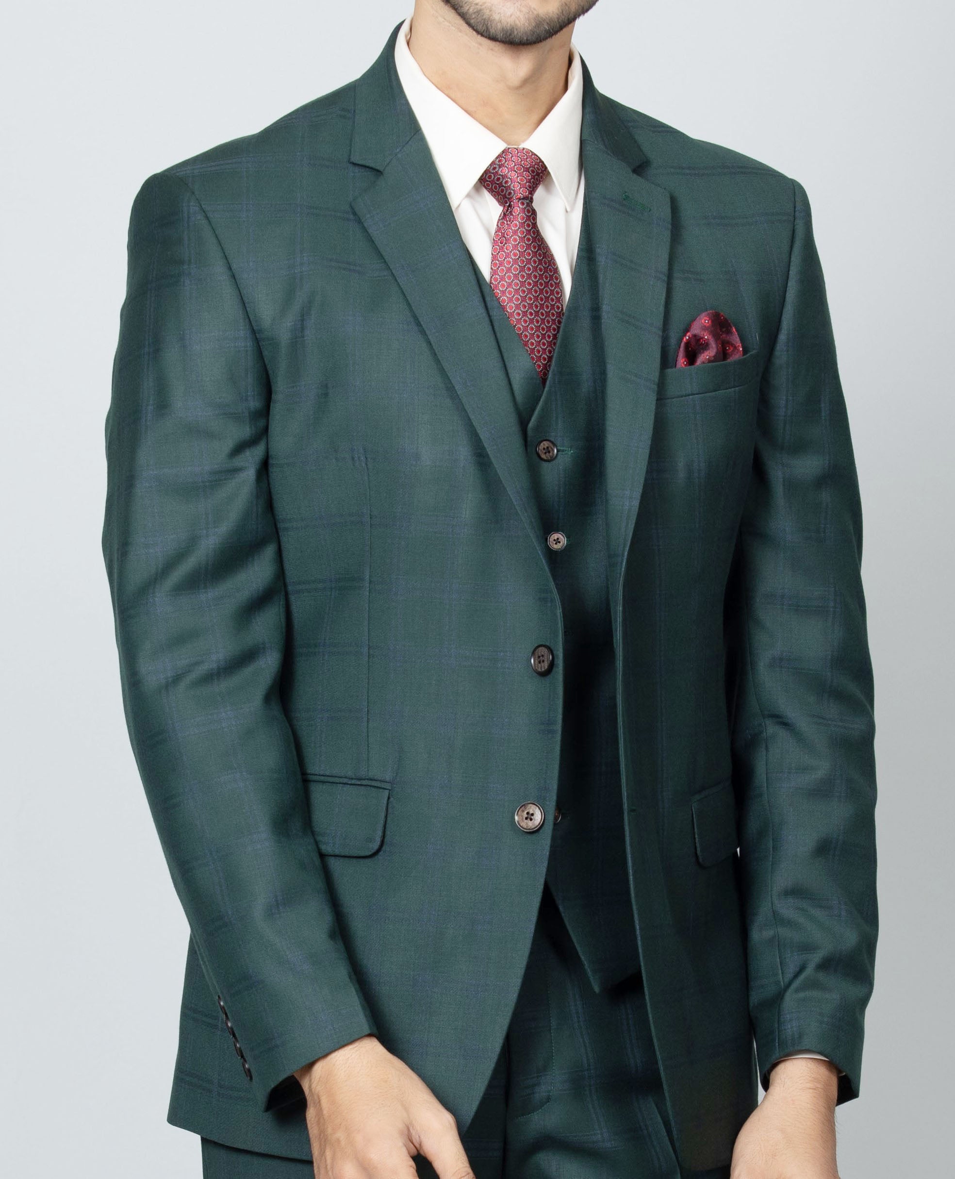 Perfect for Weddings and Formal Occasions
Elegant Teal 5-Piece Suit
