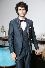 Perfect for Weddings and Formal Occasions
Trendy Teal Designer Suit