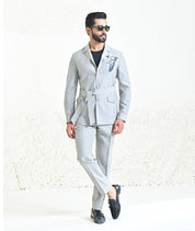 Grey Linen Co-ord Set