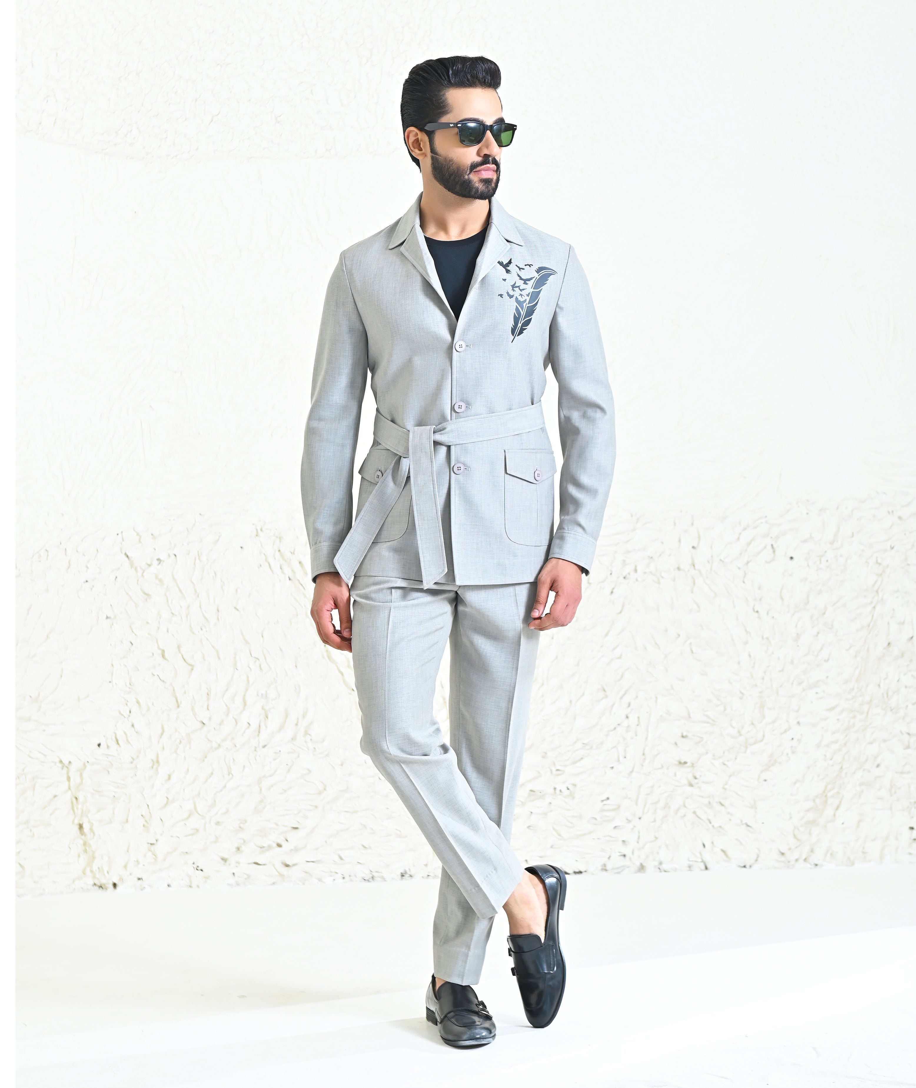 Grey Linen Co-ord Set
