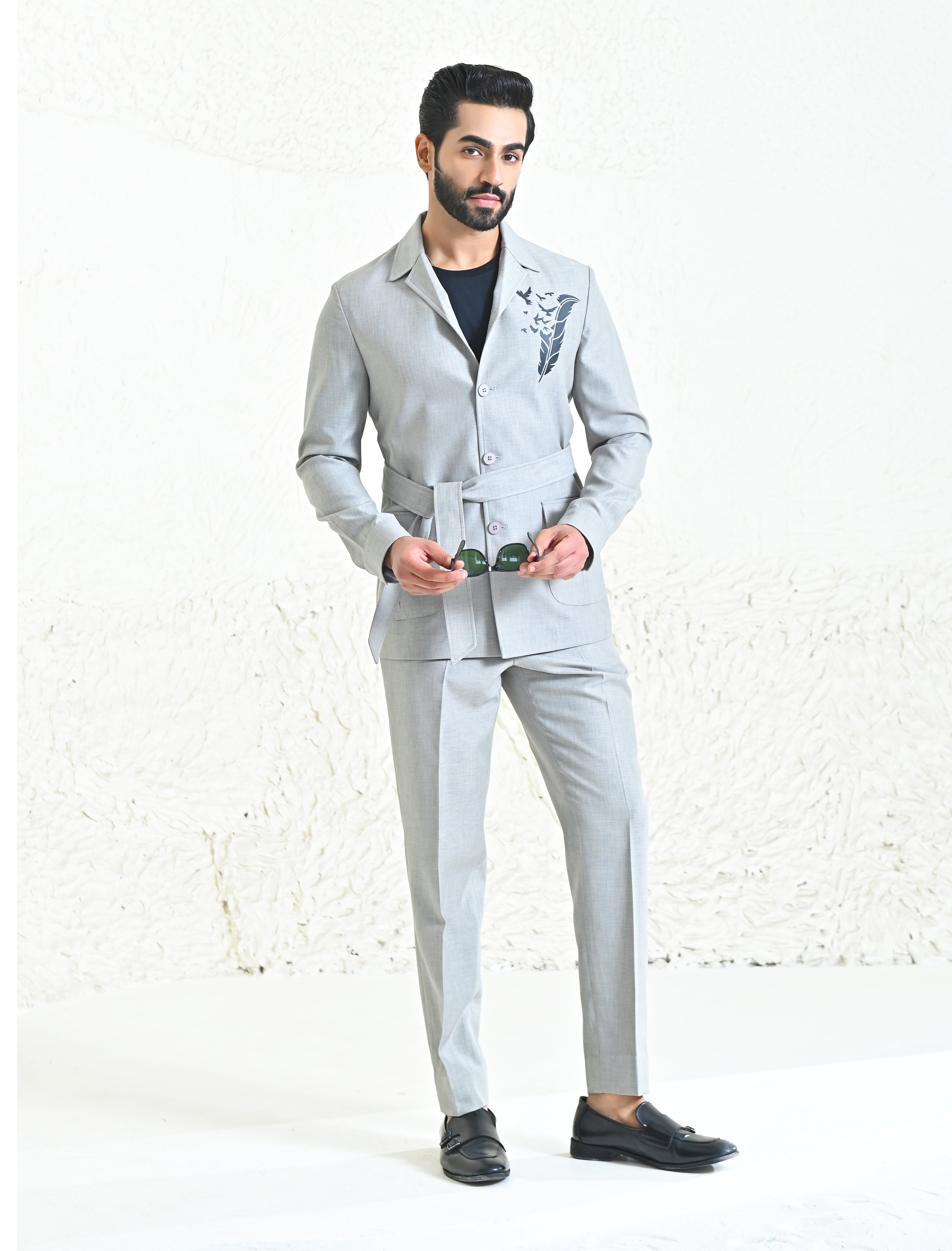 Grey Linen Co-ord Set