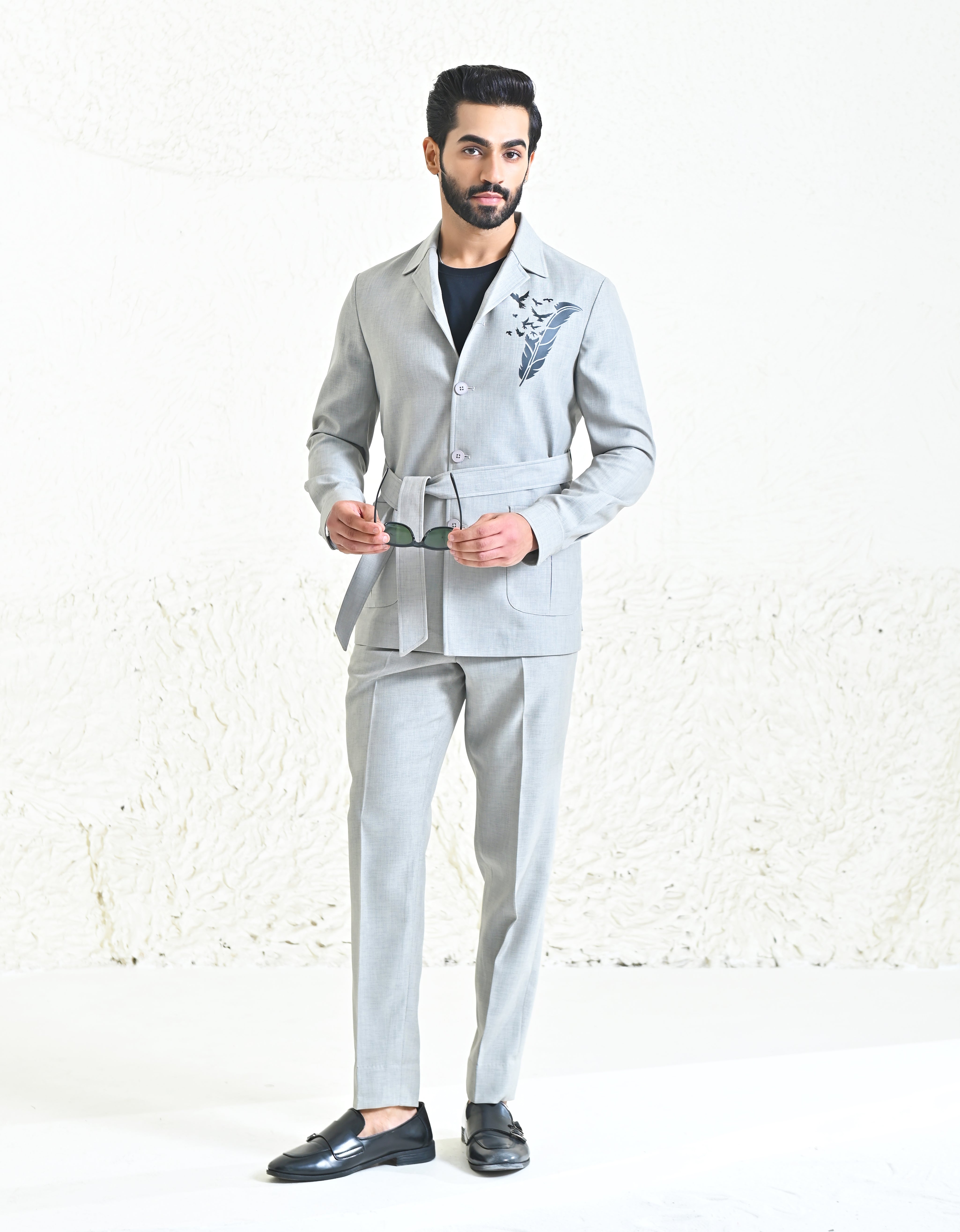 Grey Linen Co-ord Set