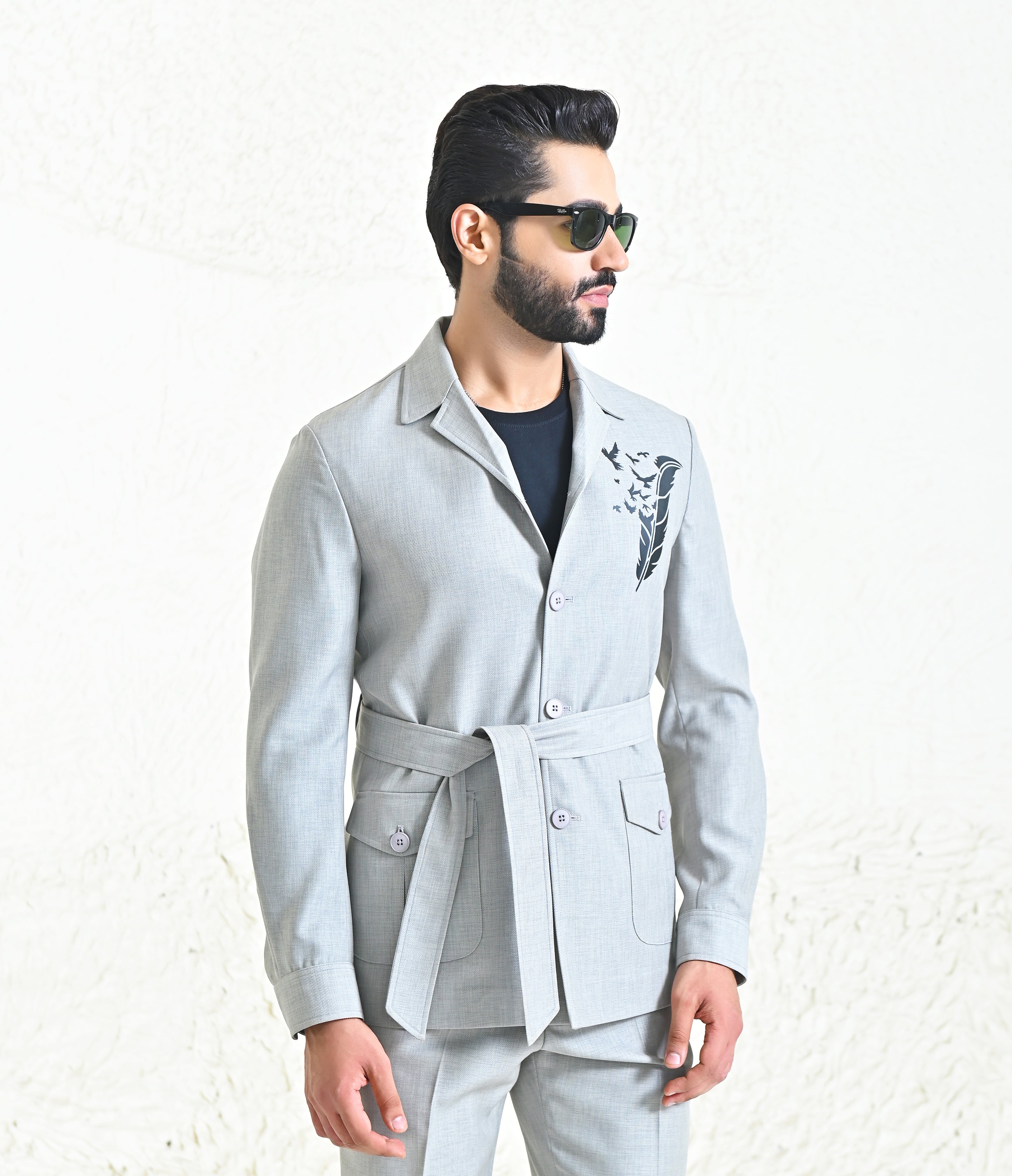 Grey Linen Co-ord Set