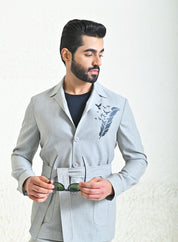 Grey Linen Co-ord Set