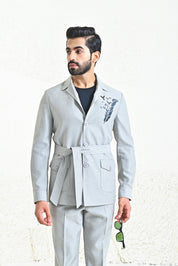 Grey Linen Co-ord Set