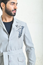 Grey Linen Co-ord Set