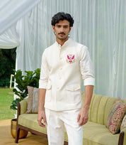 White Bundi with Eagle motif
