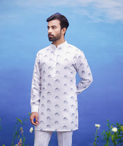 White Linen Kurta Set
