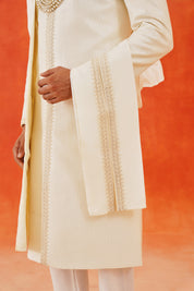 Perfect for Weddings and Formal Occasions
Elegant White Silk Sherwani