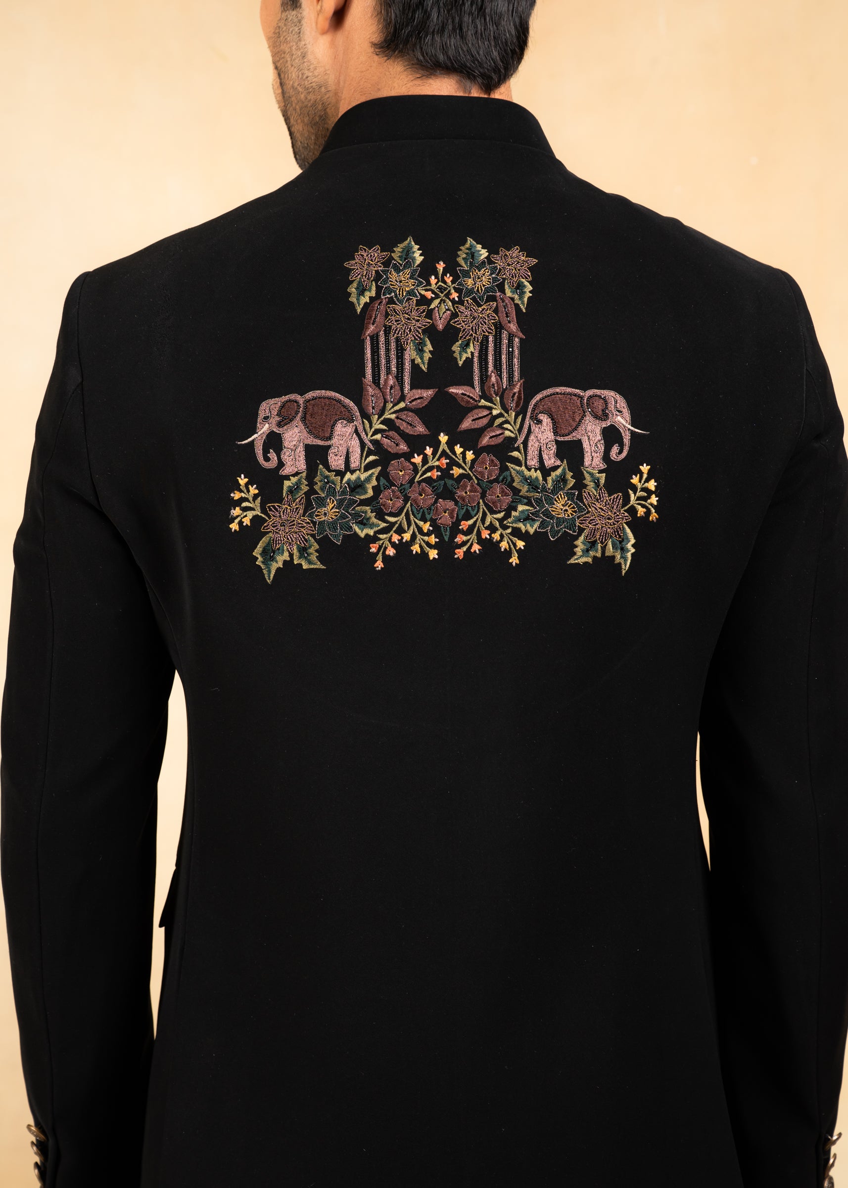 black designer bandhgala