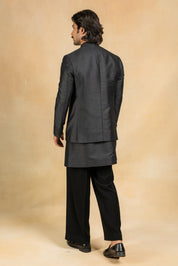 black designer open indowestern