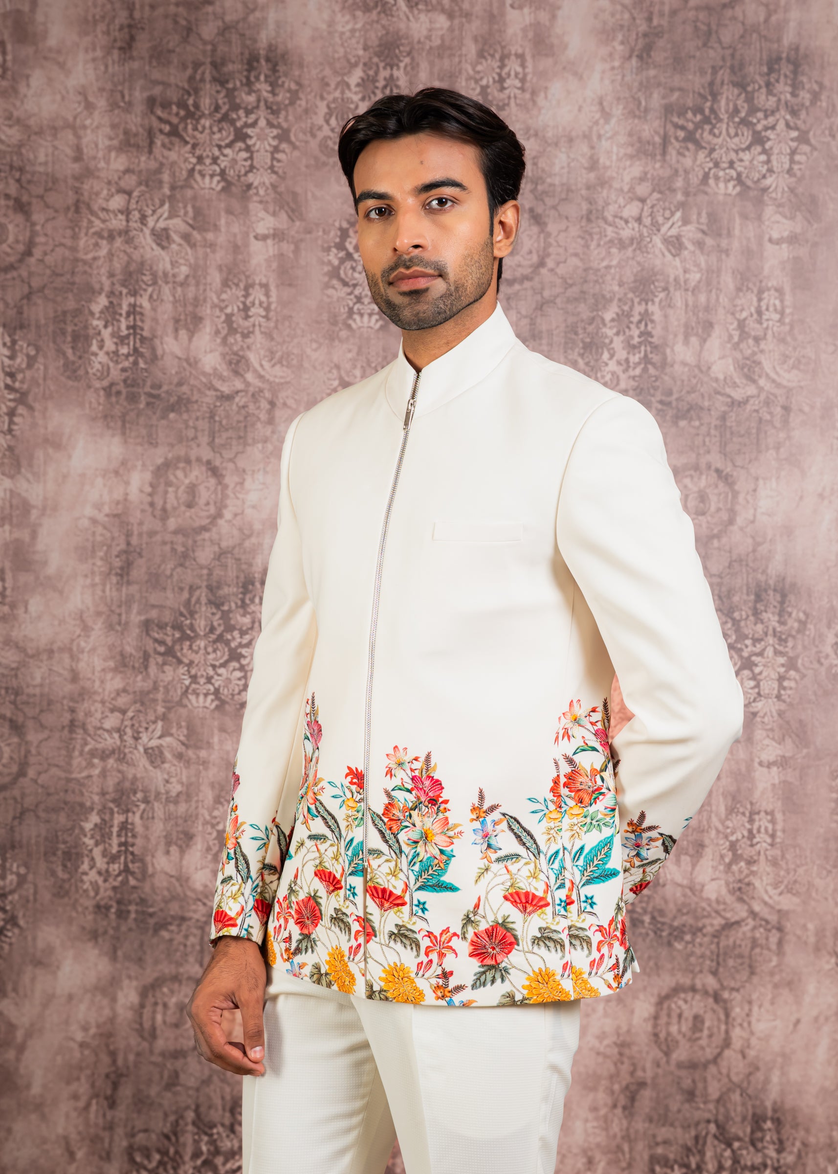 carnival theme bandhgala outfit