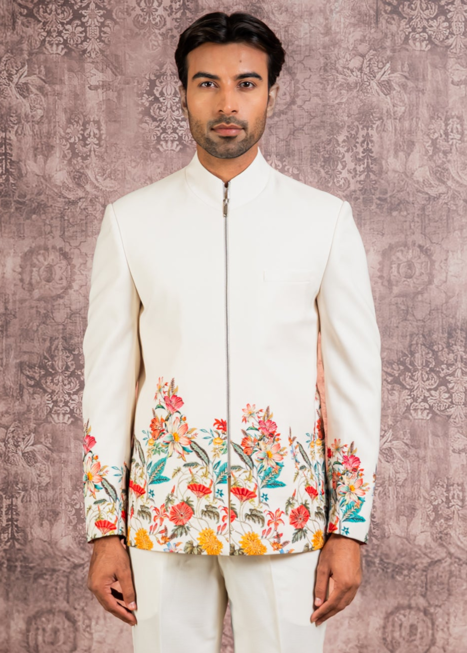 carnival theme bandhgala outfit