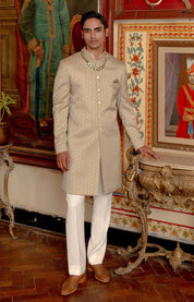 classic Beige indowestern