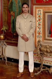 classic Beige indowestern