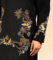 embroidered kurta set with wide trousers