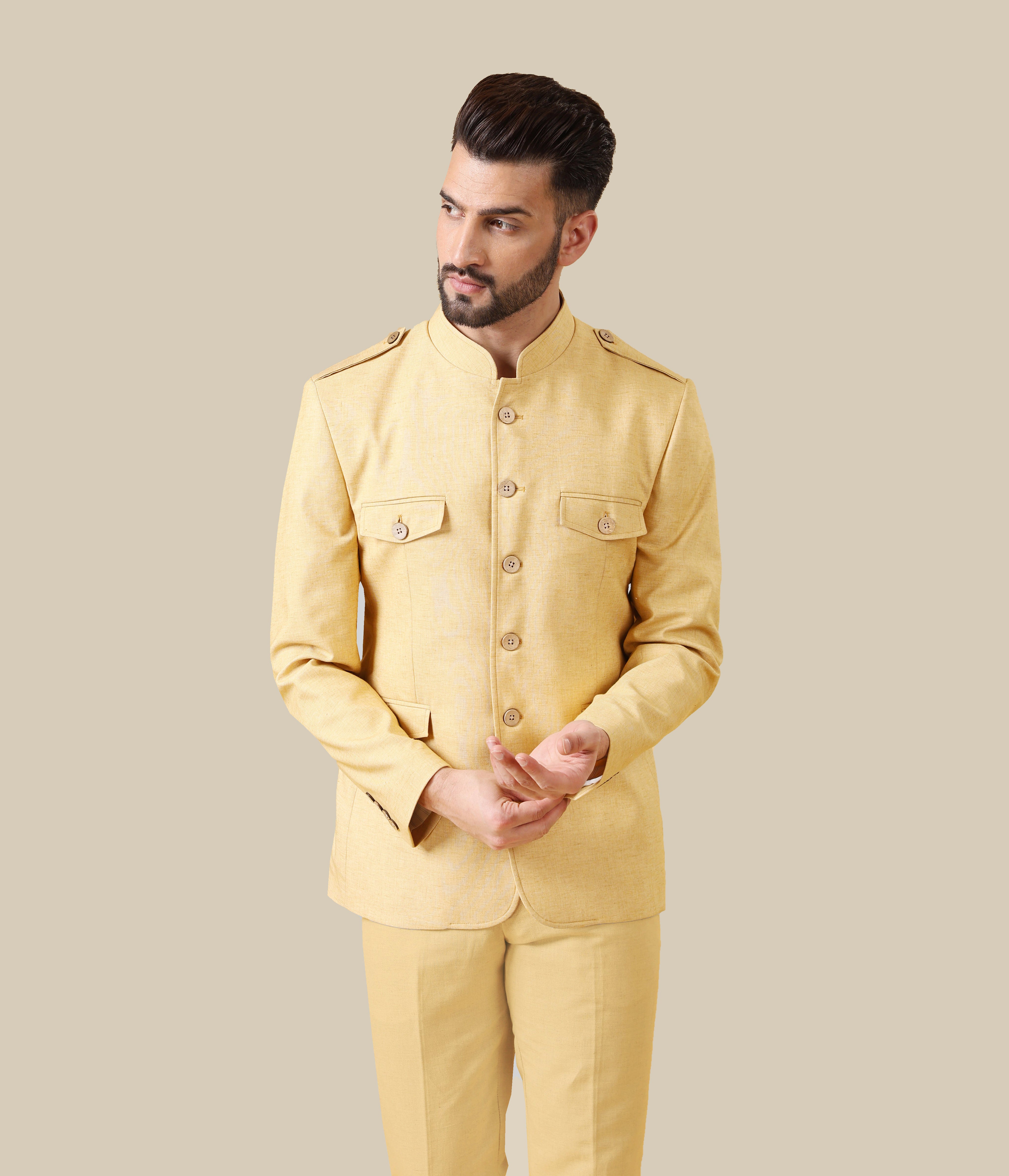 Yellow Linen Co-ord  Set