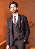 Designer wine double breasted Suit