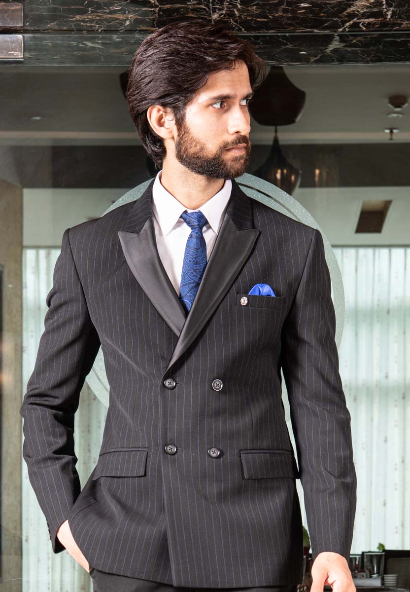 Buy Raymond Dark Grey Striped Suit for Men Online @ Tata CLiQ