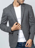 Grey Knitted Blazer