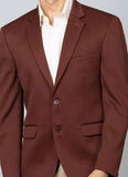 Single Breasted Brown Knitted Blazer