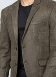 Olive Green Suede Blazer