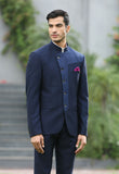Designer Blue Bandhgala Suit
