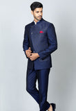 Designer Blue Bandhgala Suit