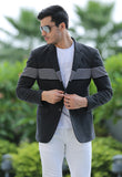 Charcoal Knitted Blazer