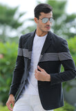Charcoal Knitted Blazer