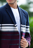 Wine Knitted Blazer