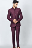 Wine Bandhgala suit