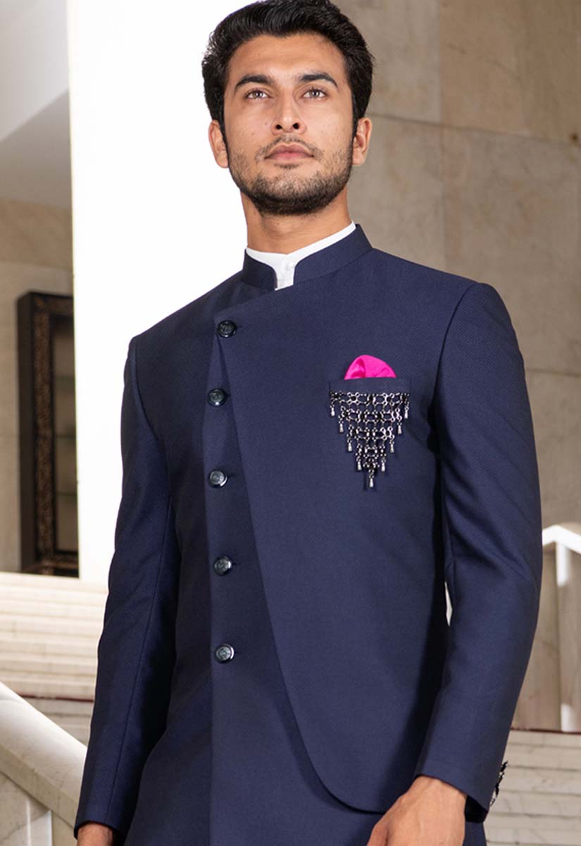 Stylish Double Flap Indo-Western with Designer Details - Perfect for Weddings and Parties

