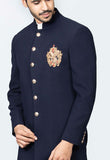 Blue indowestrn sherwani set